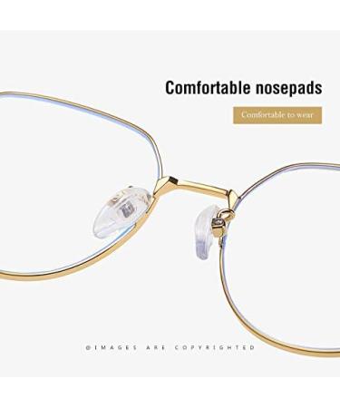 SERONI Blue Light Blocking Glasses for Men & Women | Anti-UV Round Metal Frame | 50mm for Computer & Reading - Buy Online on GoSupps.com