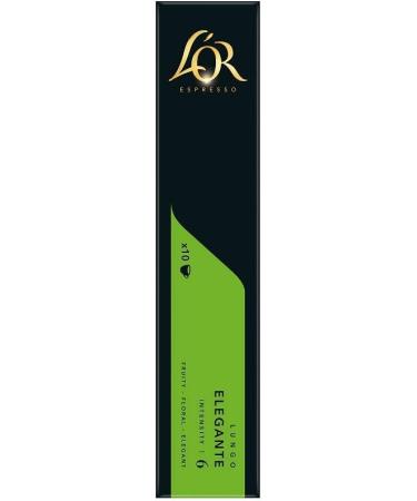 L'Or Aluminum Espresso Coffee Capsules Lungo Elegante Intensity 6 - Box of 10 52g - Buy Online on GoSupps.com