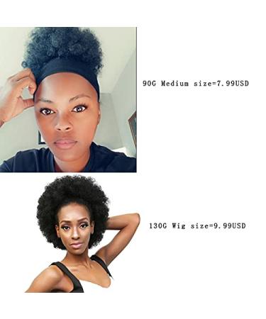 Large Afro Puff Bun Hairpiece for Black Women - Synthetic Curly Chignon Wig with Drawstring & Clips | Q9 Wig Size 4 - Buy Online on GoSupps.com