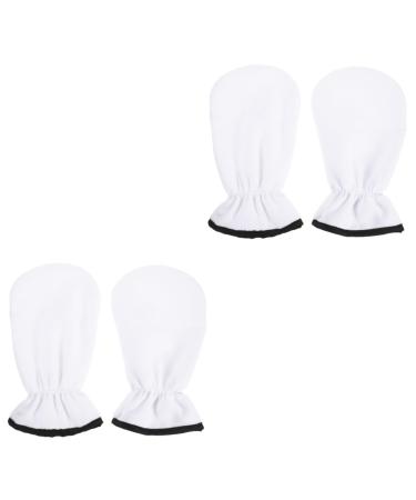 Ipetboom 2 Pairs Maintenance Essential Oil Gloves Heated Glives Paraffin Hand Mittens Heating Gloves Moisturizing Gloves Paraffin Wax Bags Hot Wax White Hair Accessories Cosmetic Polyester