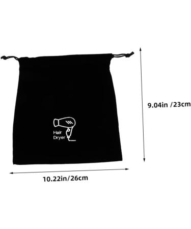 OHPHCALL 4pcs Flannel Hair Dryer Bag Hair Dryer Travel Pouch Makeup Brush Bag Hair Dryer Bag Drawstring Hair Dryer Bag for Travel Hair Dryer Organizer Travel Makeup Bag Travel Bag 26.00X23.00X0.50CMx4pcs Blackx4pcs - Buy Online on GoSupps.com