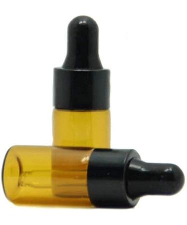 Vasana 12 Mini-Mounted Stone Glass Drip Bottles - 2ml Black Rubber Cap for Cosmetics Perfume Travel & Makeup - Buy Online on GoSupps.com