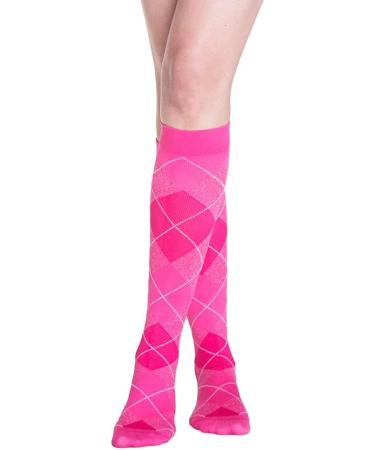 Sigvaris Women s Microfiber Patterns 830 Closed Toe Calf-High Socks 20-30mmHg - Graphite Argyle - Medium Short | Shop Internationally - Buy Online on GoSupps.com