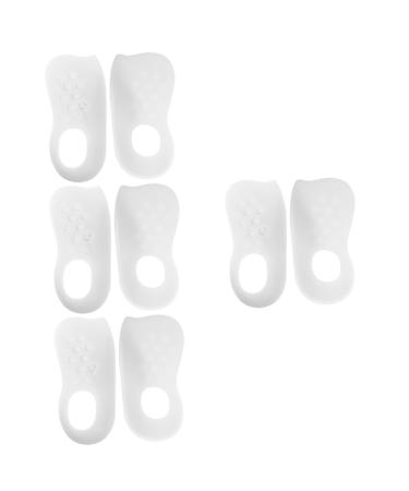 FOMIYES 4 Pairs Foot Insoles O Type Leg Insoles Arch Support Practical Foot Pad Arch Foot Pads O Type Leg Corrector Pad Correction O/x Gel White Man