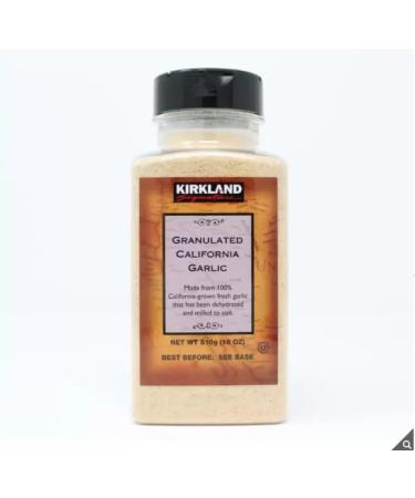 Kirkland Signature Granulated California Garlic- 100% California-grown Fresh Garlic - Kosher - Great for Recipes - 510g