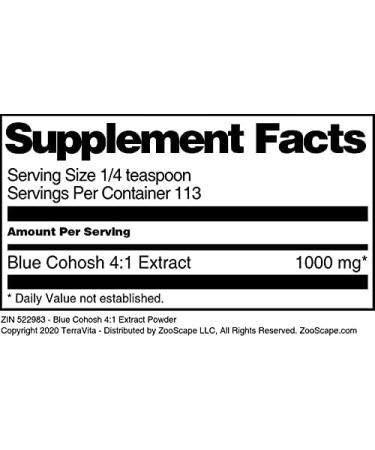 Blue Cohosh 4:1 Extract Powder (4 oz ZIN: 522983) - Buy Online on GoSupps.com