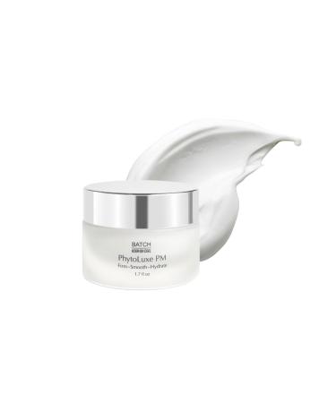 PhytoLuxe PM Night Cream Firm-Smooth-Hydrate. Anti-Aging fine line wrinkle reduction skin barrier repair Brighten Improve radiance. Cruelty Free Rich moisturization.