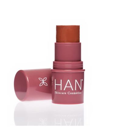 HAN Skincare Cosmetics Vegan  Cruelty-Free  Clean 3-in-1 Multistick for Cheeks  Lips  Eyes  Toasted Nutmeg | 0.20 oz 0.20 Ounce (Pack of 1) Toasted Nutmeg