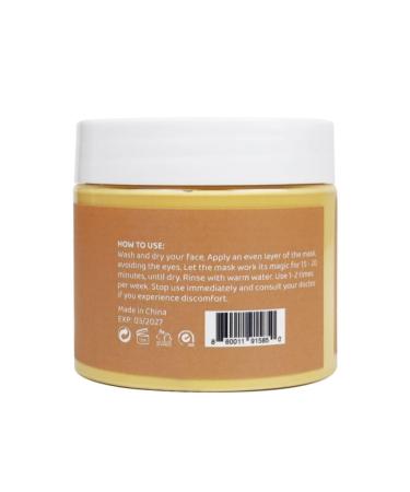 Turmeric Clay Face Mask with Vitamin C - Deep Cleansing & Brightening Facial - 15-Minute Treatment for Blemishes & Improved Skin Tone - 4.2 Oz - Buy Online on GoSupps.com