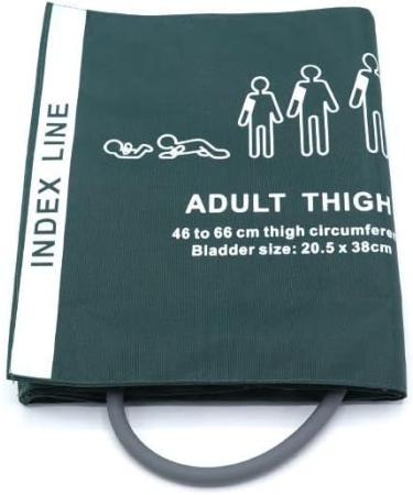 Universal NIBP Cuff for AdultThigh 46-66 cm Single Tube Reusable Nylon Replacement Blood Pressure Cuff No Connector Thigh Green Nylon+single Tube - Buy Online on GoSupps.com