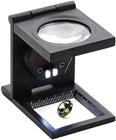 Magnifier 10 Times with Light Magnifying Glass Folding Magnifying Glass LED Magnifying Glass Handheld Magnifying Glass Ten Times Mirror Convenient Lens - Buy Online on GoSupps.com