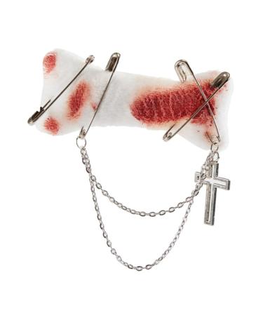 Furry HairPins Girl Subculture Bloodstain Brooch Great for Most Hair Type Hair Clip with Pin for Lady Women Girl Red