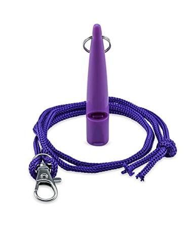 Whistle for hunting dogs with lanyard for recall and dog training long distance (Purple)
