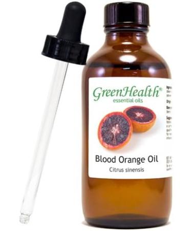 Blood Orange Essential Oil 4 fl oz (118 ml) Glass Bottle w/Glass Dropper 100% Pure Essential Oil GreenHealth - Buy Online on GoSupps.com