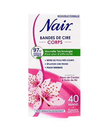 NAIR - Bandes Cire Froide Corps Cerisier X40 - Lot De 3 - Livraison Gratuite