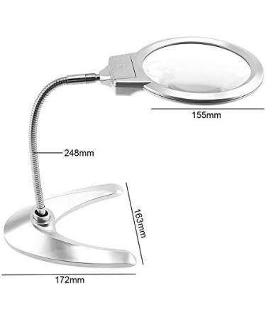 Magnifying 2X / 5X ABS + Metal Hose Adjustable Desktop Magnifier Standing Style with LED Light for Jewel Repair Made in China - Buy Online on GoSupps.com