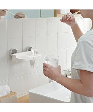 QWAMBVZE Toothbrush Cup Set | Toothbrush & Toothpaste Rack | Wall-Mounted Mouthwash Holder | International Shipping Available - Buy Online on GoSupps.com