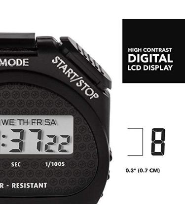 MARATHON Adanac 4000 Digital Stopwatch Timer - Extra Large Display & Buttons, Water Resistant, 2 Year Warranty, Black - Buy Online on GoSupps.com