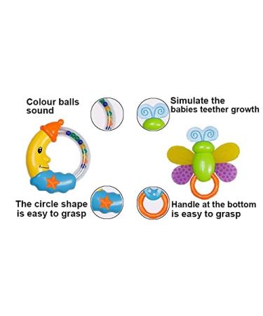 Babies Teether Toys 8pcs Gift Set | Educational Grab Toys for 3-12 Month Infants - Buy Online on GoSupps.com