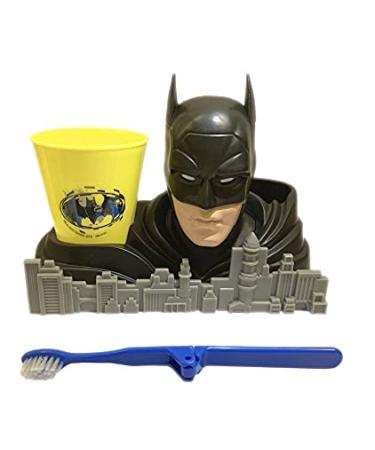 Centric Beauty LLC Batman Super Smile Set Toothbrush holder  Toothbrush  and Rinse Cup