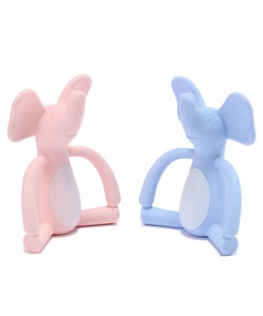 AnjeeIOT Baby Teething Toy - Food Grade Liquid Silicone Teether (Blue) - Buy Online on GoSupps.com