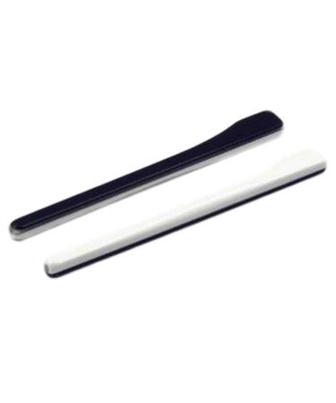 VekkEr Eyeglass Temple Replacement 2 Pairs White-Black Eyeglass End Tips Temple Replacement Ear Socks Pieces Tubes for Thin Metal Eyeglass Legs
