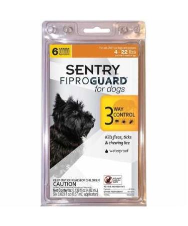 Sentry FiproGuard Topical Flea and Tick for Dogs Up to 22-Pound 6-Month