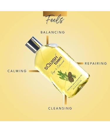 Sage & Cedarwood Body Wash with Aloe Vera - 250ml Aromatherapy Shower Gel | Natural Essential Oils Deep Cleansing Bath Gel for Men & Women - Buy Online on GoSupps.com
