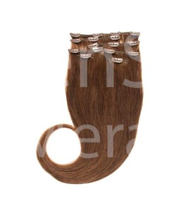 Clip In Extensions Set | 100% Real Hair | 7 Pieces 100g | 70cm Chocolate Brown Hair Extensions #04 - Buy Online on GoSupps.com