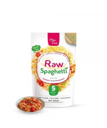 CleanFoods Konjac Spaghetti Pasta 5 x 200g I Glucomannan I Vegan Gluten Free Fat Free Sugar Free I Only 5 Calories Per 100g I