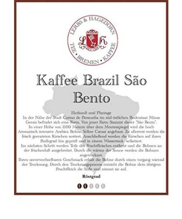 Lerbs & Hagedorn Brazil S o Bento Coffee 1 kg
