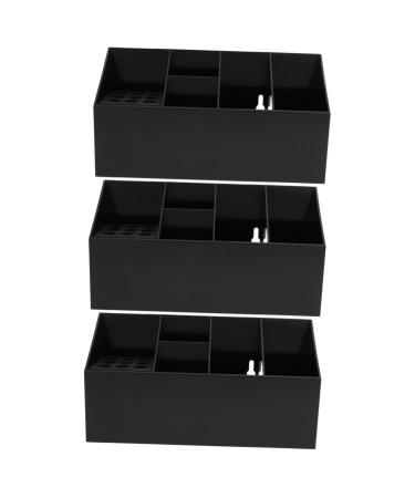 Minkissy 3 STK scissor socket hairdressing organizer rack Storage container for combs Tool holder for hairdressing salons organizer for cosmetic tools base acrylic toolbox