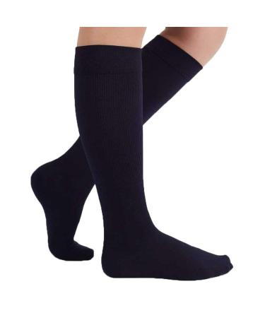 mediven angio 20-30 mmHg calf closed toe Compression Socks Black V Standard