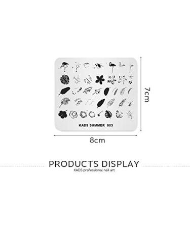 KADS Nail Art Stamping plate Nail Template Nail Art Design Tool Nail DIY Design Image Plate (SU003) - Buy Online on GoSupps.com