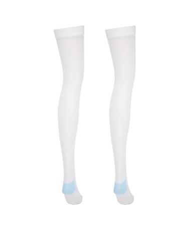 Varicose veins socks one compression stockings prevent varicose veins long lifespan odorless for relapse prophylaxis for surgery relaxation long tube thrombus socks (pure white) s