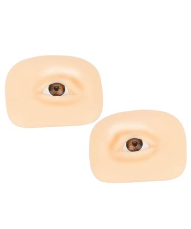 Balacoo 1 Set Makeup Practice Skin Eyeshadow Simulated Eye Makeup Skin Makeup Skin Mold Silicone Board Blank