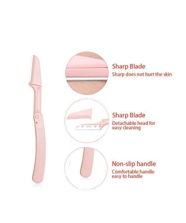 Win & Noble Folding Eyebrow Razor - Multi-Purpose Painless Facial Hair Remover & Exfoliating Dermaplaning Razor Set (3 pcs) | International Shipping Available - Buy Online on GoSupps.com