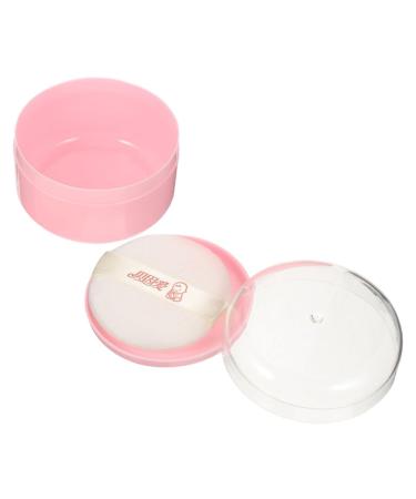 FRCOLOR Box Body Powder Puff Box Powder Puffs for Loose Powder Body Powder Puff Container Empty Powder Puff Holder Small Powder Puff Container Baby Plastic Portable Dry Puff