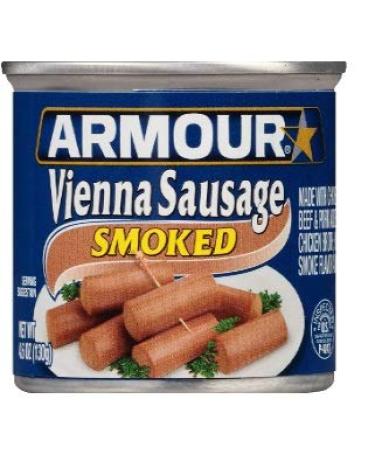 Armour Vienna Sausage Variety Pack - Original, Jalapeno, Smoked, Barbecue, Bourbon BBQ - 4.6 oz Cans (Pack of 5) with Mini Spatula - Buy Online on GoSupps.com