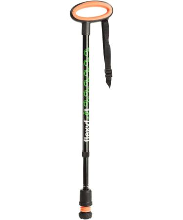 Shock Absorbing Oval Handle Telescopic Walking Stick | Enhance Safety & Comfort | Reduces Shocks & Improves Grip | Black - Buy Online on GoSupps.com