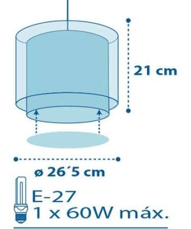 DALBER Polizeil Ceiling Light - Blue Children's Pendant Lamp for Kids' Room | 26.5 x 26.5 x 21 cm - International Shipping Available - Buy Online on GoSupps.com