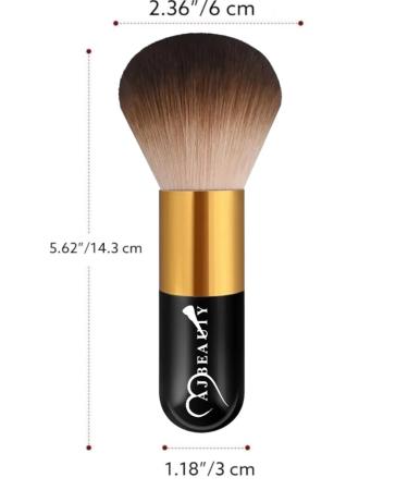 Fluffy Kabuki Makeup Brush - Large Soft Face Powder Foundation & Blush Brush Black+Brown 103 | Perfect for Blending - Shop Internationally - Buy Online on GoSupps.com