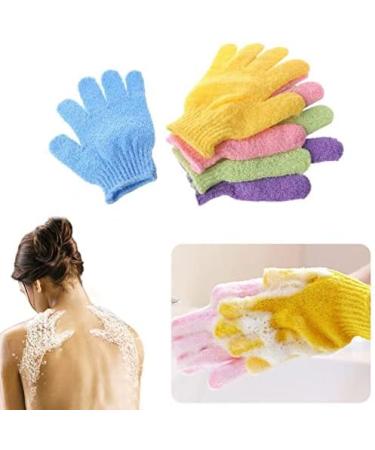 5-Pack Exfoliating Bath Gloves for Shower Scrubbing and Body Massage - Buy Online on GoSupps.com