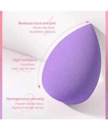 Makeup Sponge Blender Beauty Egg Cosmetic Puff Set Soft Foundation Sponges Powder Puff Women Make Up Accessories Beauty Tools (Color : Purple) - Buy Online on GoSupps.com