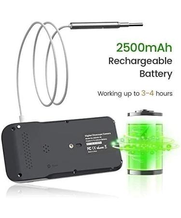 QIYUDS Ear Wax Removal Tool Digital Otoscope with 4.5 Inches Screen 3.9mm Ear Camera with 6 LED Lights 2500 mAh Rechargeable Battery Supports Photo Snap and Video Recording - Buy Online on GoSupps.com