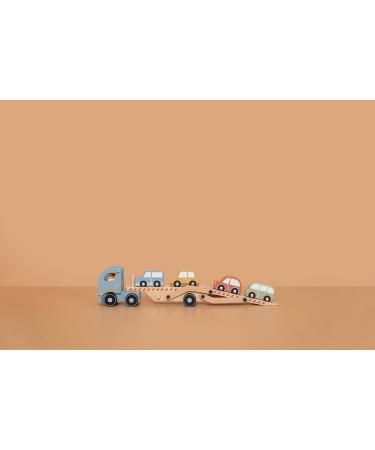 Buy Little Dutch 7095 FSC Wooden Car Transporter with 4 Cars - Eco-Friendly Toy for Kids | International Shipping Available - Buy Online on GoSupps.com