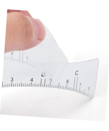Healeved 20 Pcs Eyebrow Design Ruler Transparent Stickers Tools White Plastic Eyebrow Shape Auxiliary Tool - Buy Online on GoSupps.com
