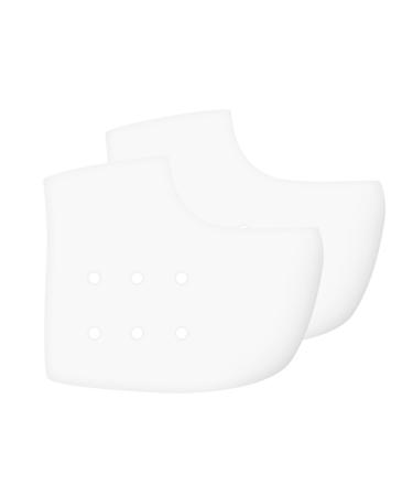 Medsuo 1 Pair Breathable Silicone Heel Sleeve Cushion Cup Protector Plantar Cover for Plantar Pain Achilles Tendinitis Cracks Reduce Pressure on Heel and Relief Heel Pain No Blisters (One Size)