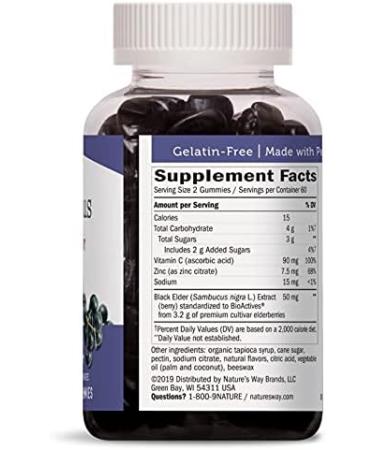 Sambucus Elderberry Gummies Herbal Supplements - 120 Count Pack of 1 - Buy Online on GoSupps.com
