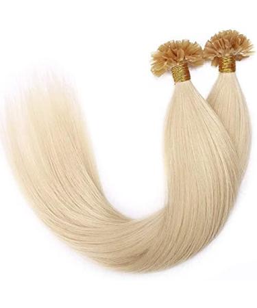 22" Pre Bonded Hair Extensions 100 Strands #60 Platinum Blonde (50g) - Buy Online on GoSupps.com
